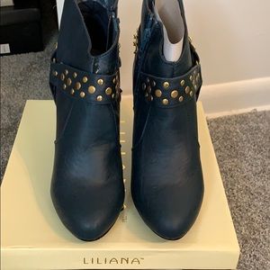 Navy ankle boot